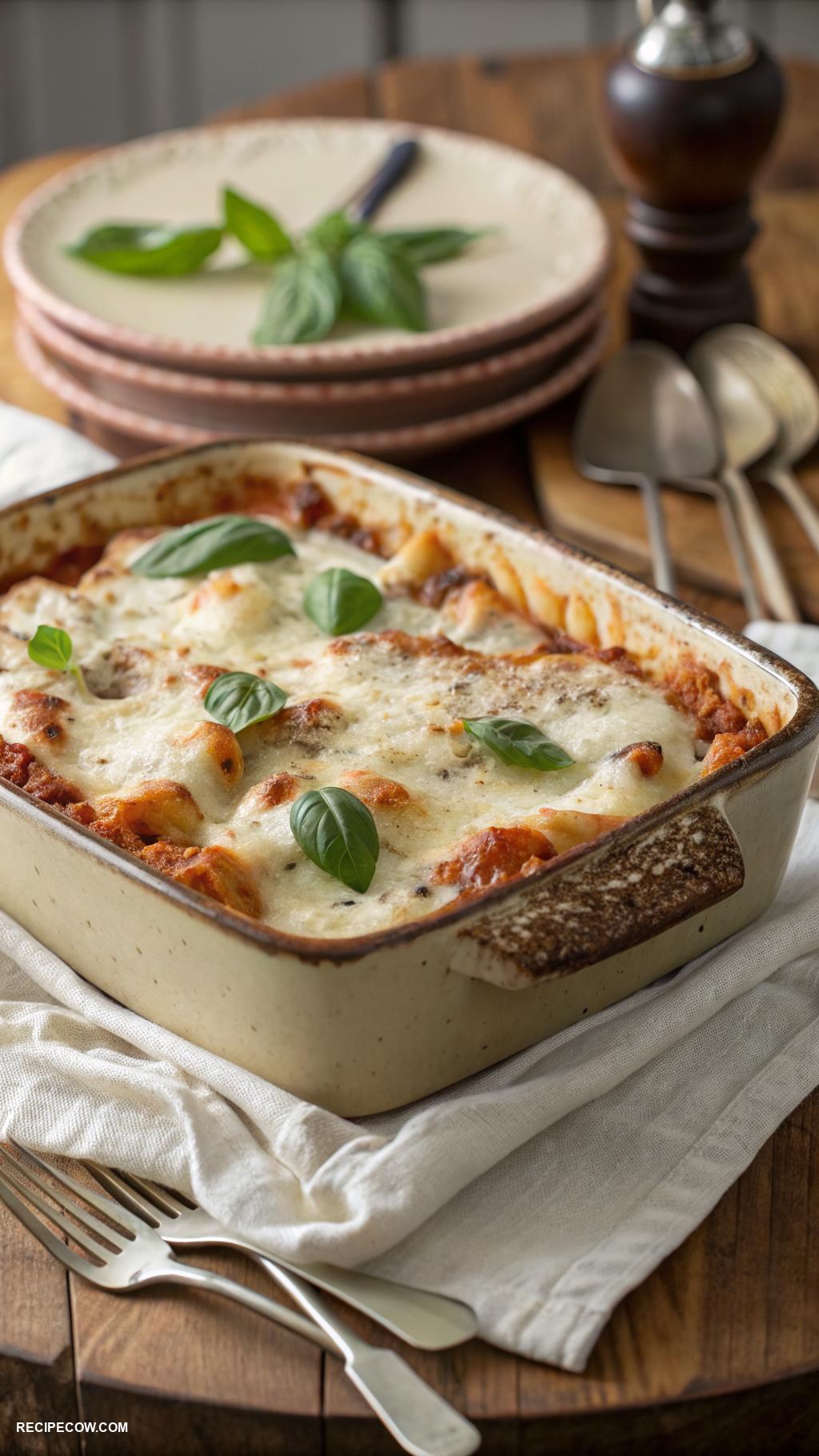 one pot meals Baked ziti with ricotta and mozzarella