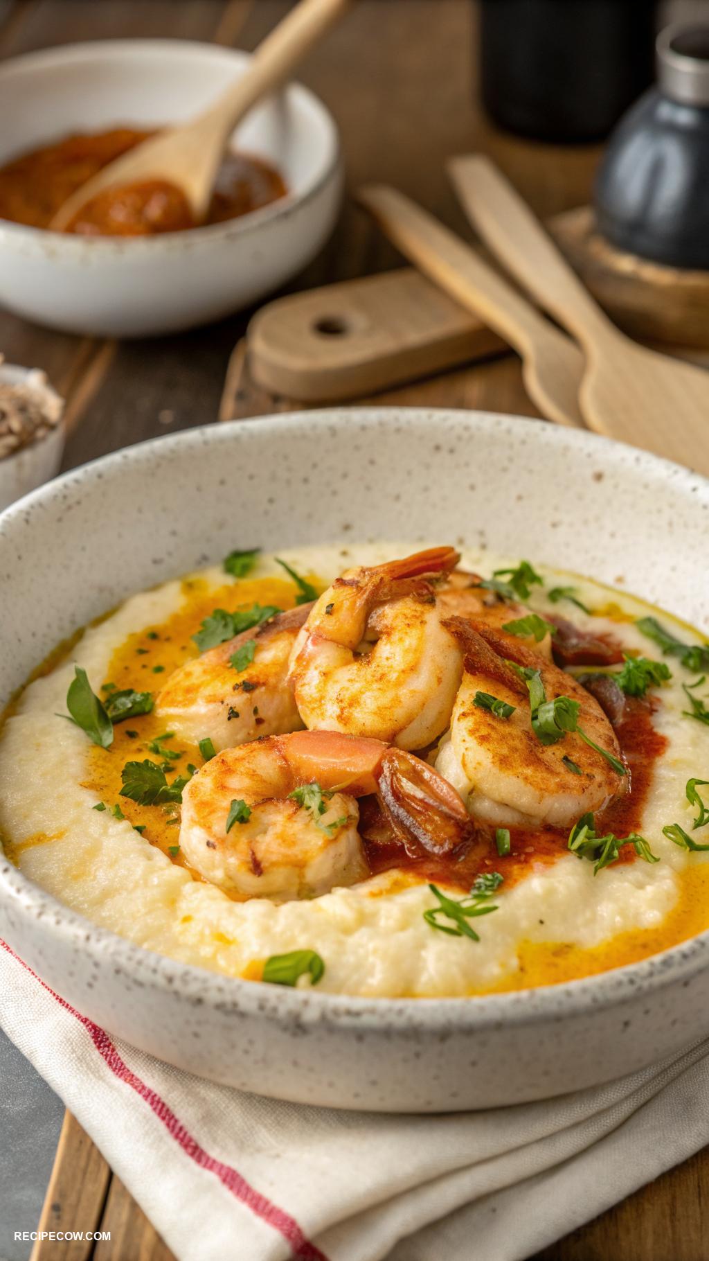 one pot meals Shrimp and grits with cheese