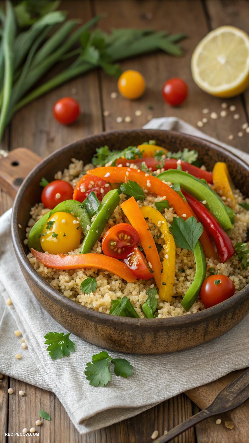 one pot meals Vegetable stir fry with quinoa
