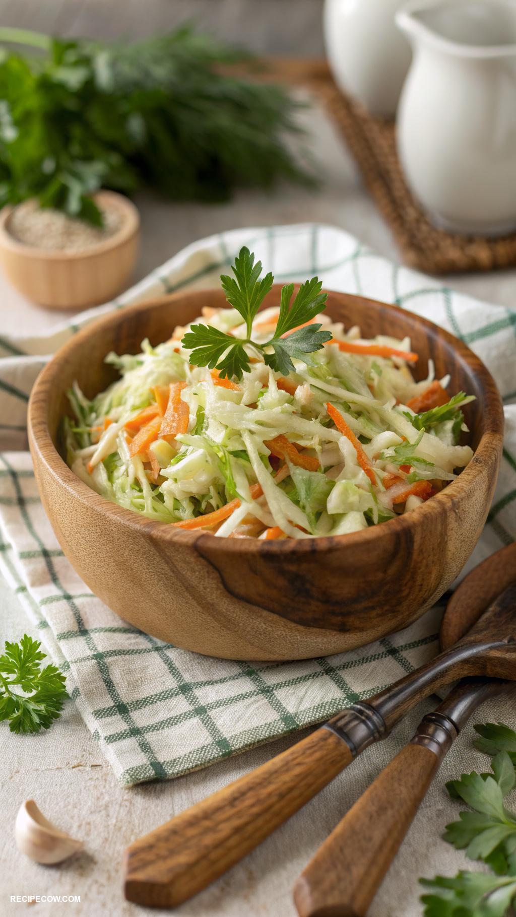 Comfort food side dishes Classic coleslaw with tangy dressing