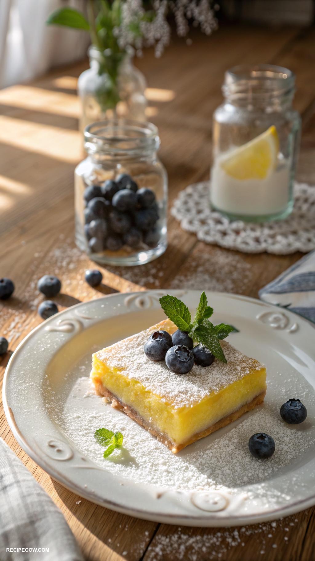 blueberry recipes Blueberry lemon bars for a refreshing treat