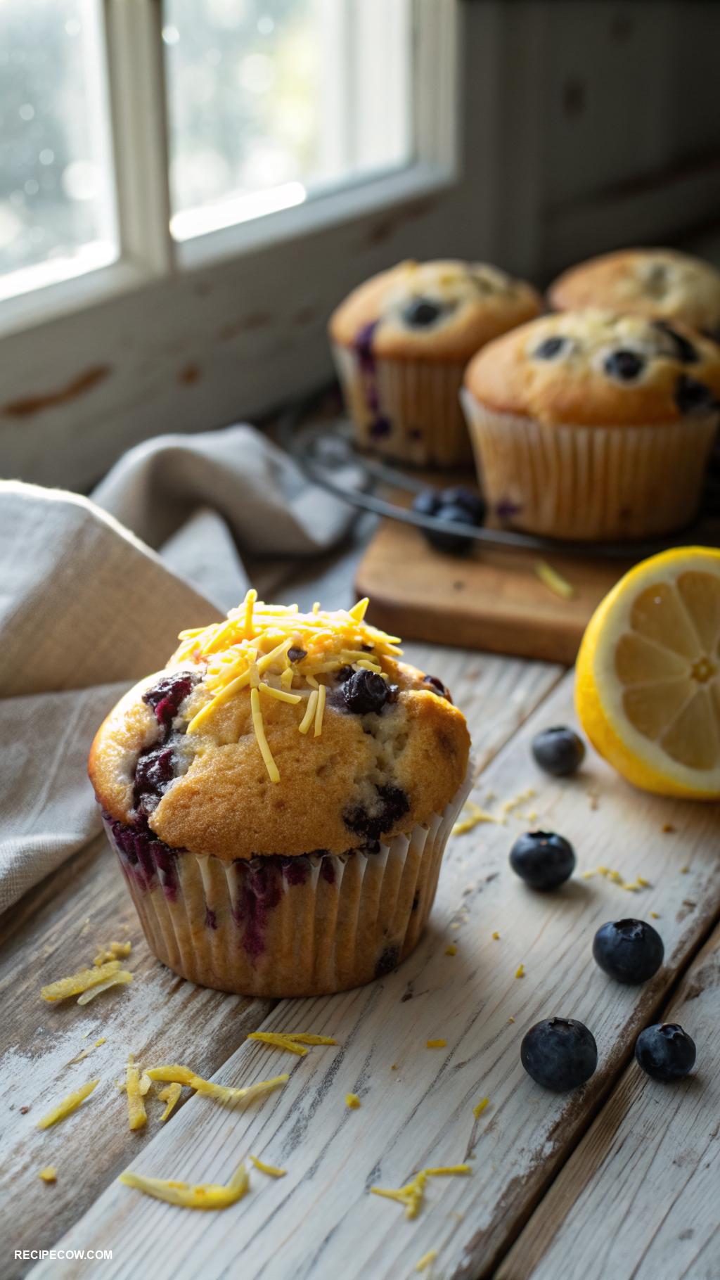 blueberry recipes Blueberry muffins with lemon zest 1