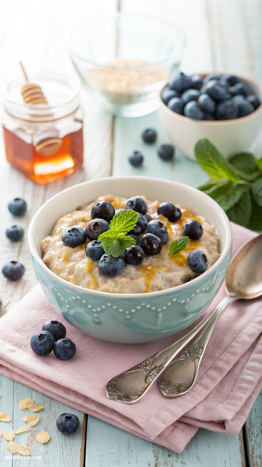 blueberry recipes Blueberry oatmeal for a hearty breakfast