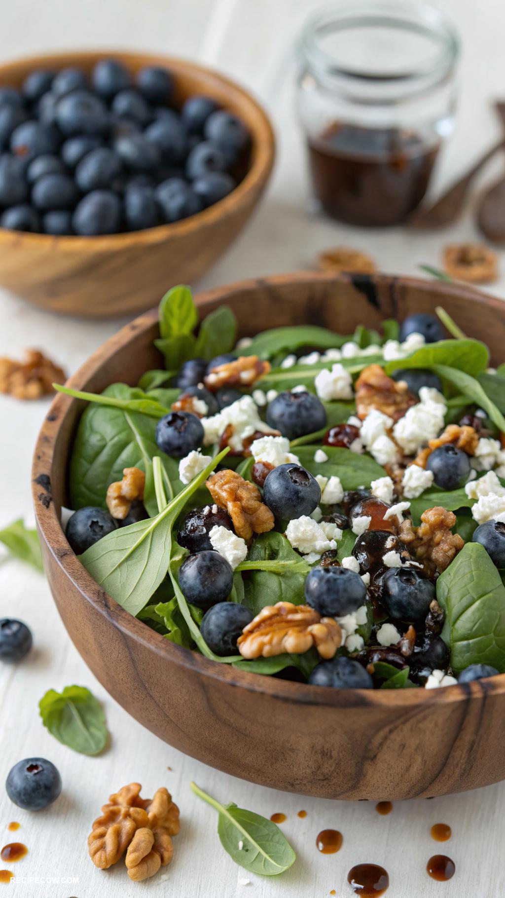 blueberry recipes Blueberry salad with feta cheese