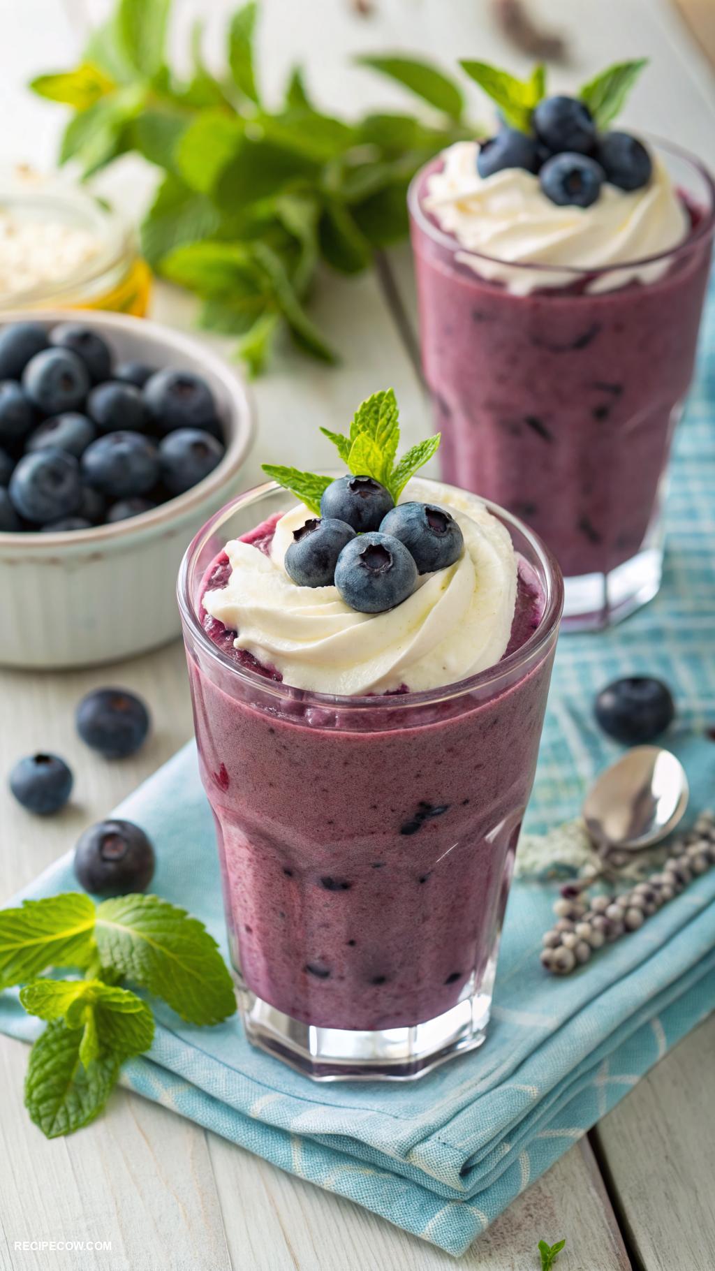 blueberry recipes Blueberry smoothie with Greek yogurt