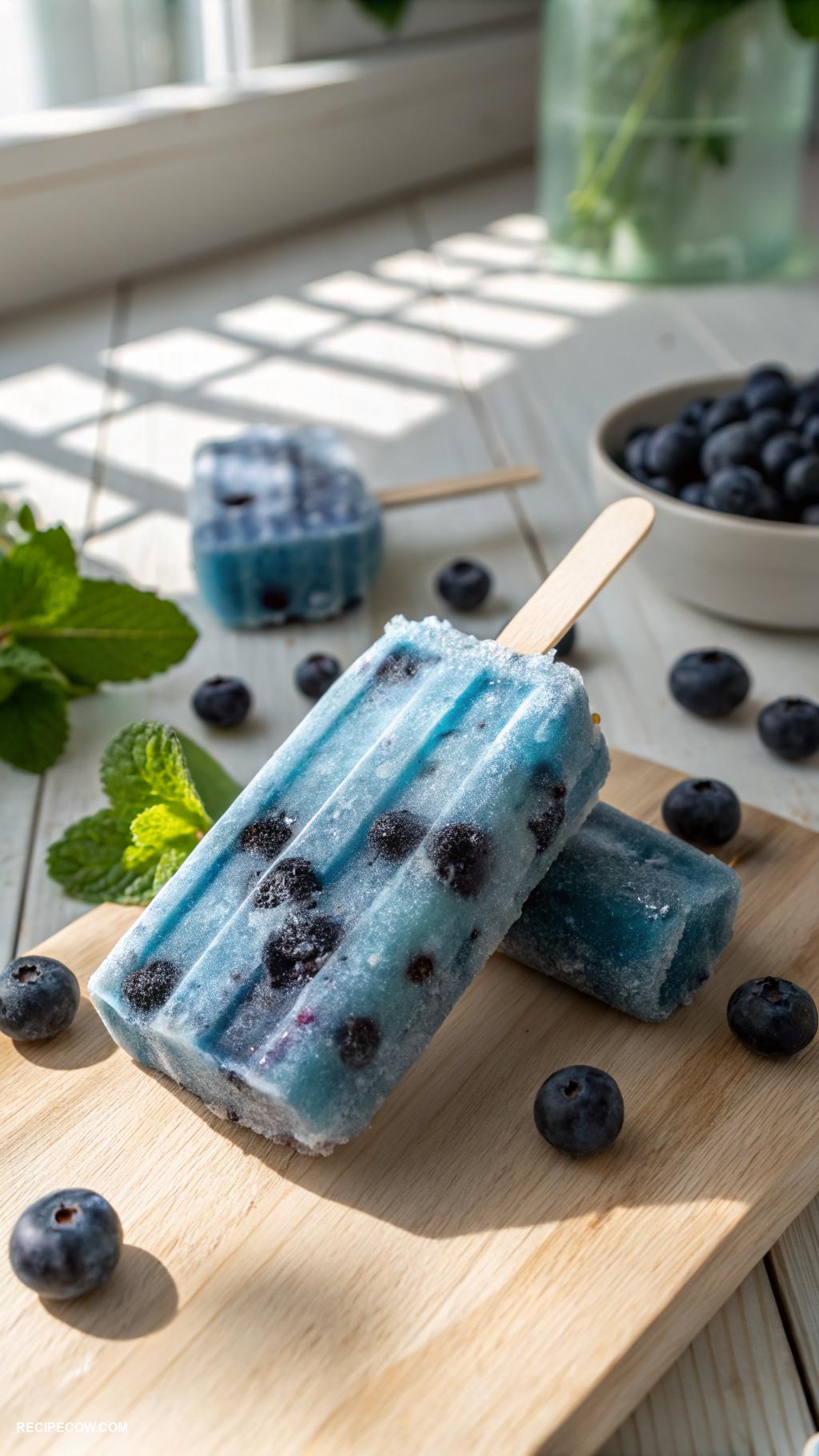 blueberry recipes Frozen blueberry fruit pops
