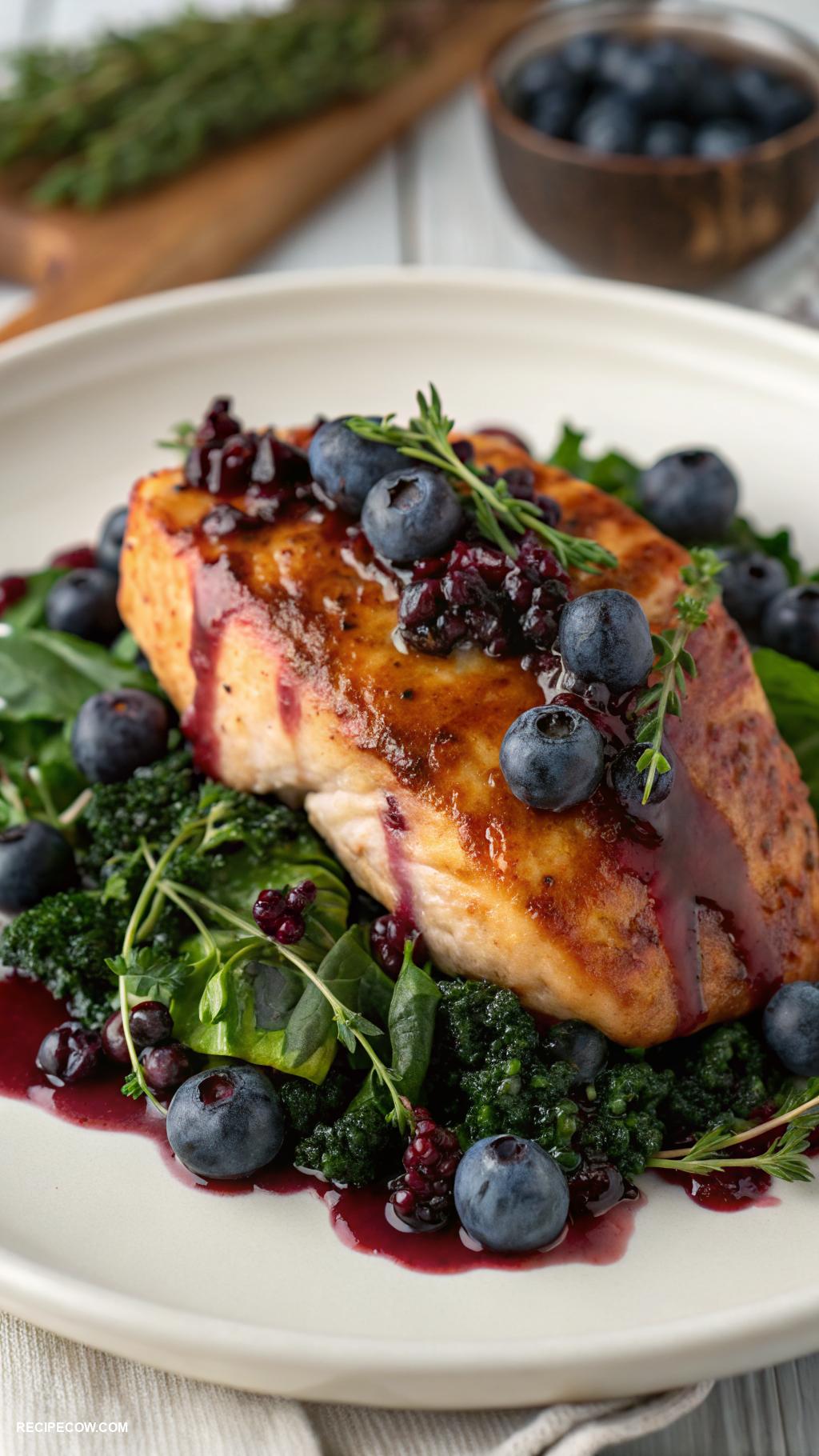 blueberry recipes Savory blueberry balsamic chicken