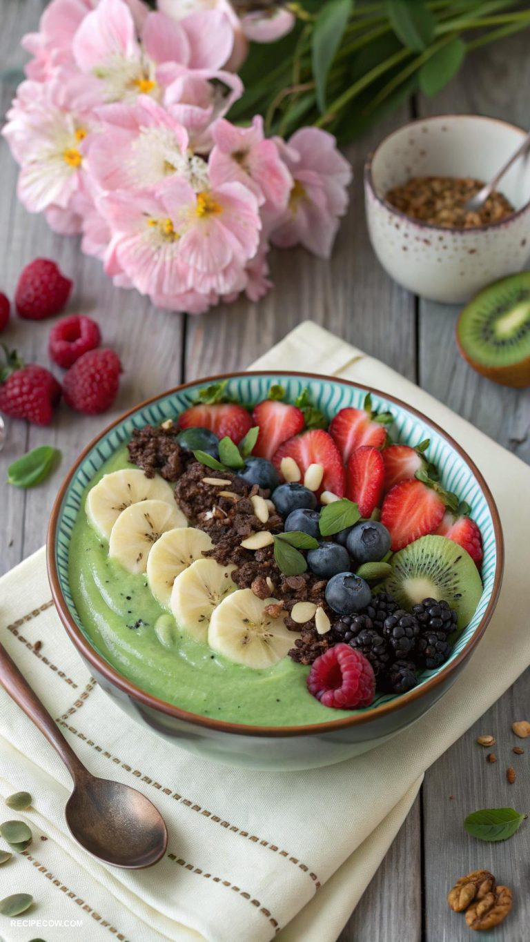 brunch inspiration Breakfast smoothie bowls with nuts