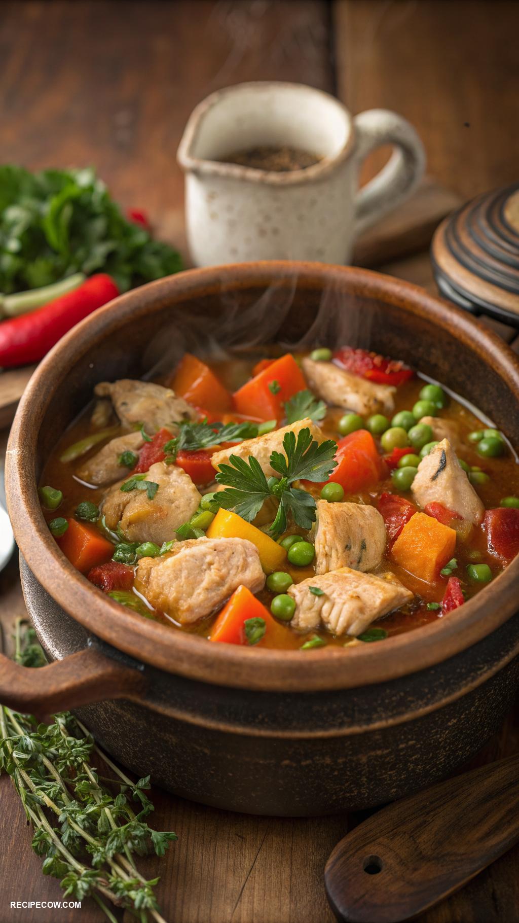 crockpot chicken recipes Chicken and vegetable stew with herbs