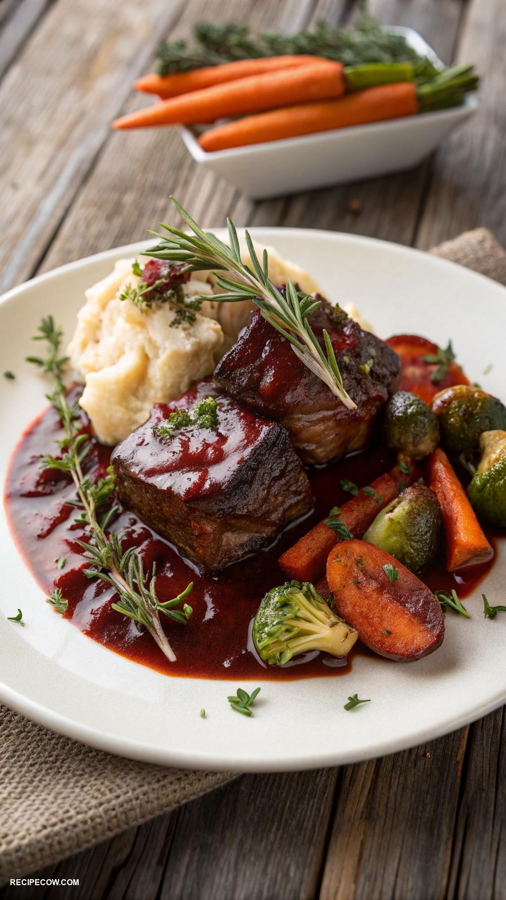 dutch oven recipes Braised short ribs with red wine sauce
