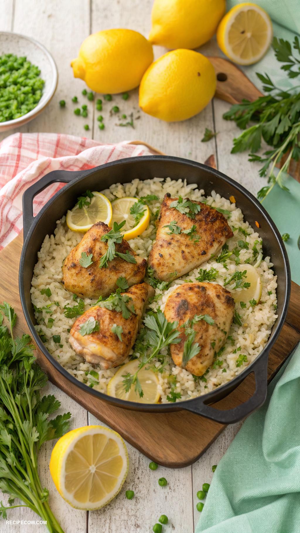 dutch oven recipes One pot lemon herb chicken and rice