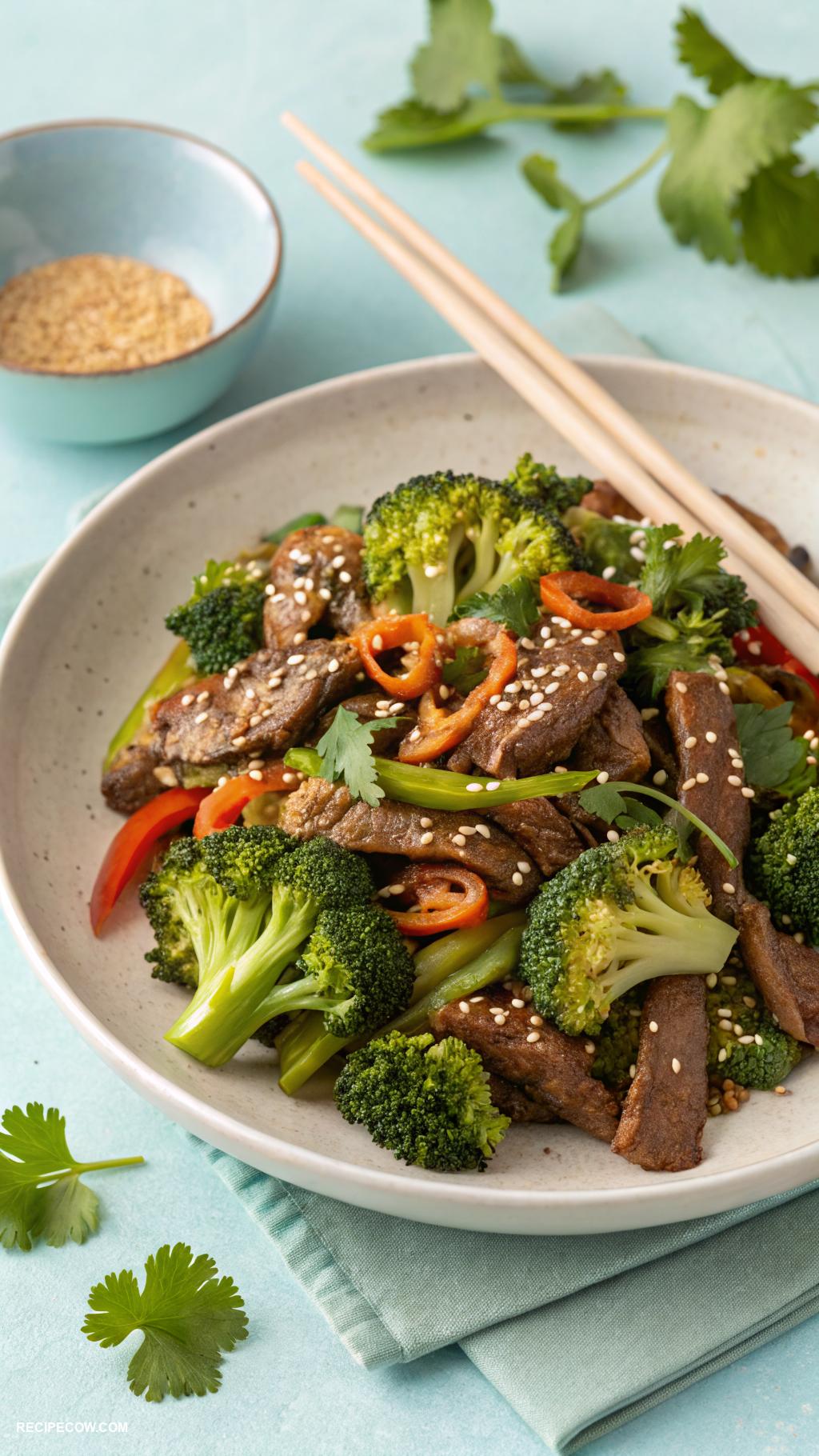 low carb lunch ideas Beef and broccoli with soy sauce