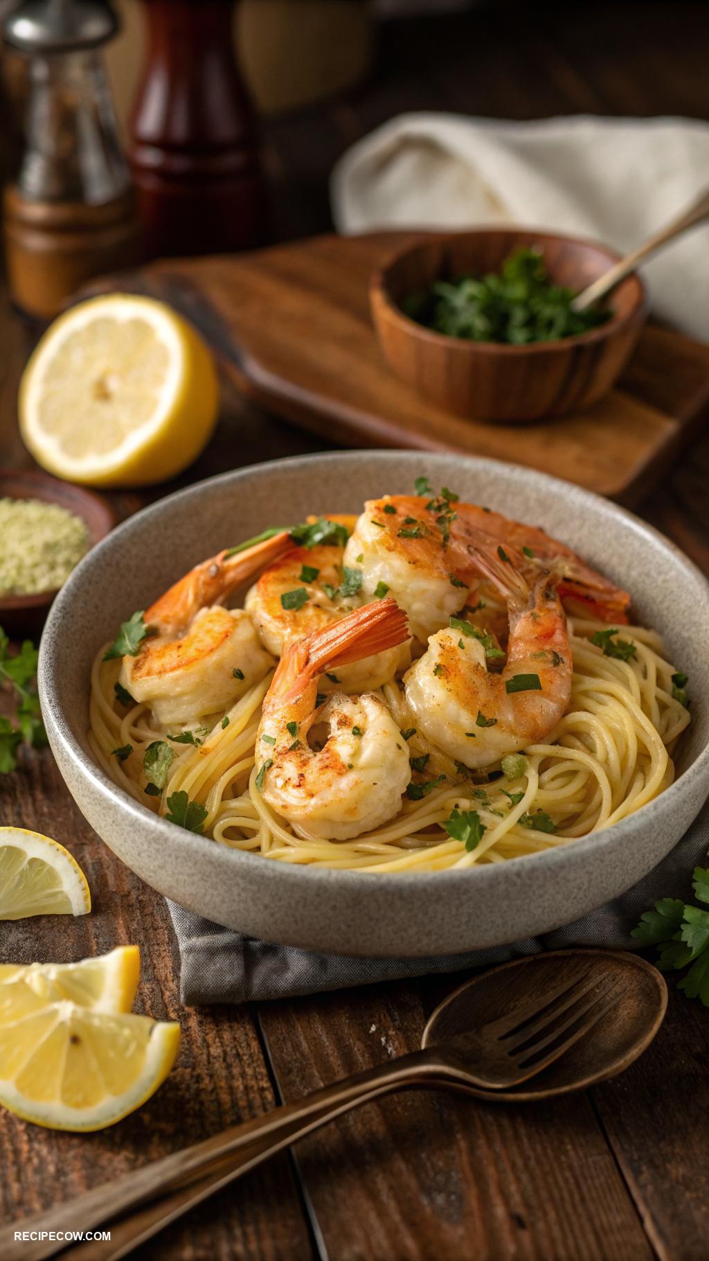 oven baked recipes Garlic butter baked shrimp scampi