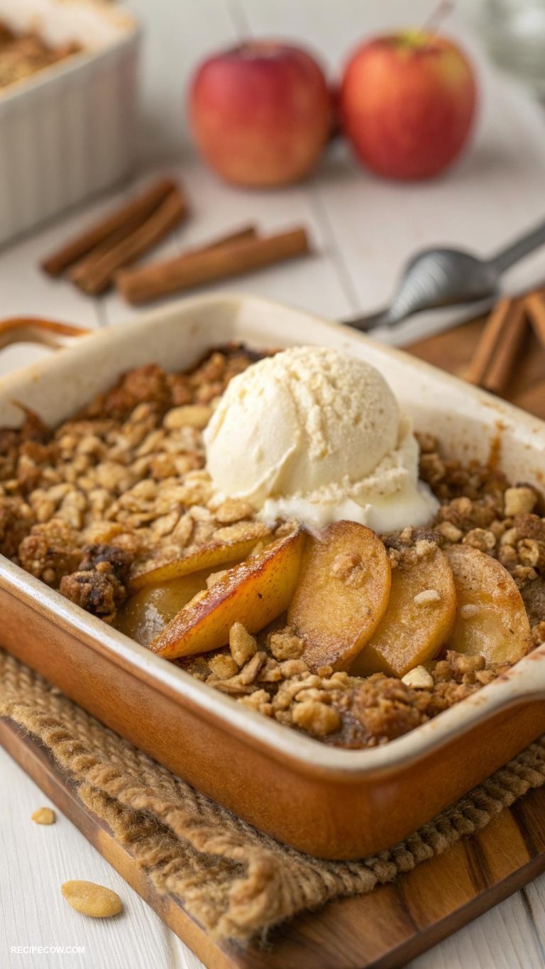 slow cooker meals Apple crisp with oats and cinnamon