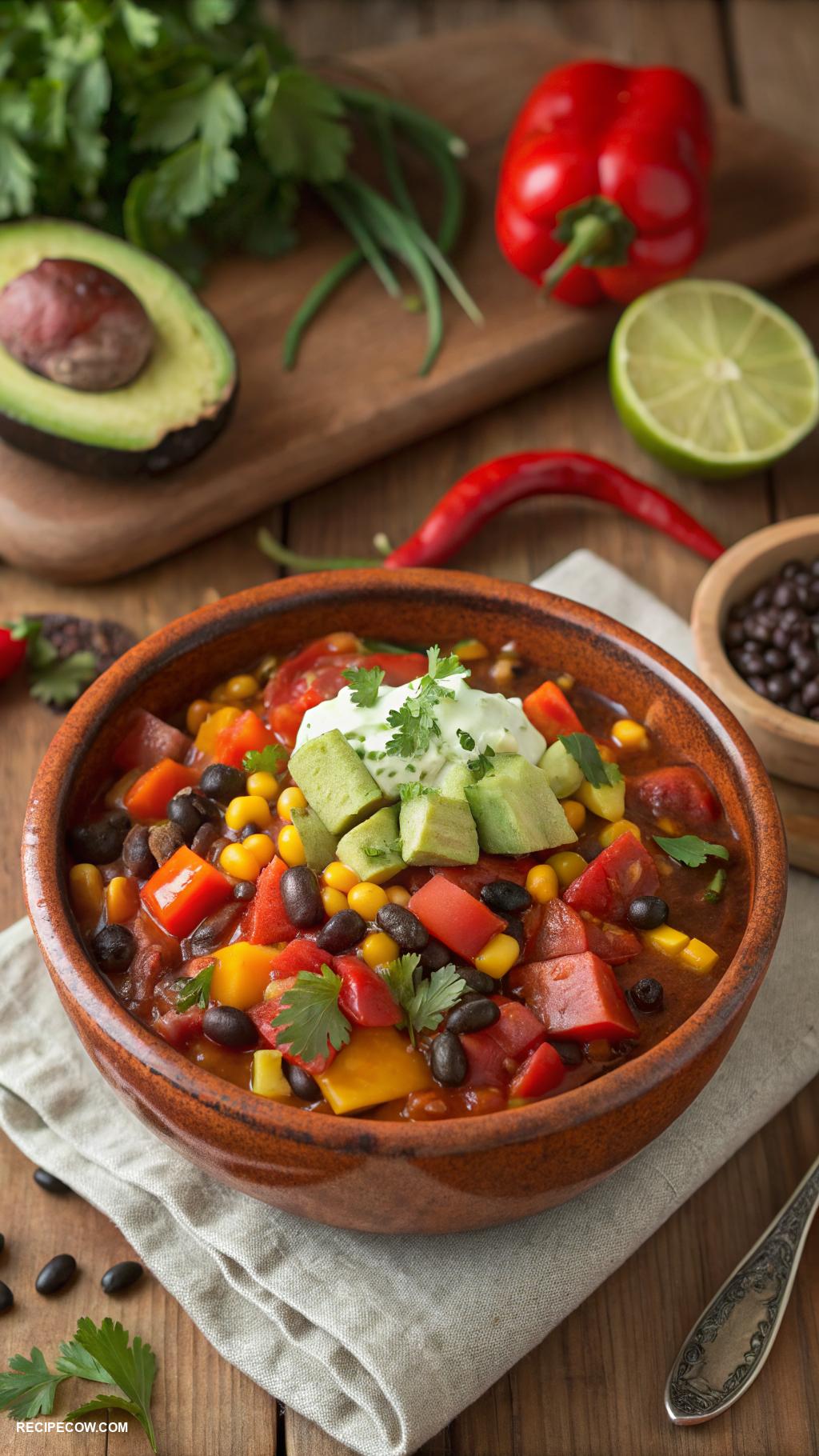 slow cooker meals Vegetable chili with black beans